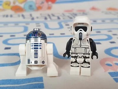 Buy Lego Star Wars R2-D2 Flat Silver Head Droid AND Scout Trooper Minifigure • 9.99£
