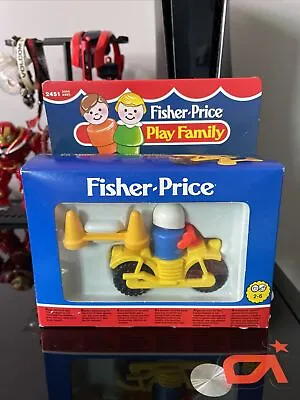 Buy Vintage 1980's Fisher Price Little People Motorcycle Set #2451 • 26£