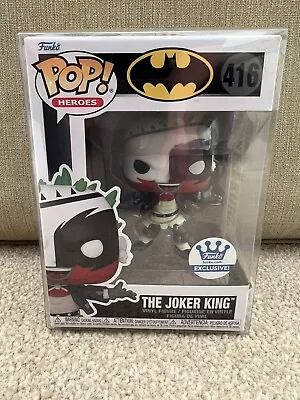 Buy Joker King Funko Pop Figure #416 DC Batman Funko Shop Exclusive In Protector • 9.99£
