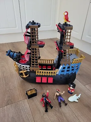 Buy Imaginext Pirate Ship 2006 Edition Red Crossbones Flags And Figures • 24.99£
