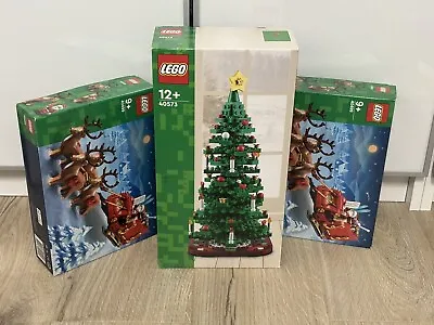 Buy Lego Seasonal 2 In 1 Christmas Tree 40573 & 2x Santa Sleigh 40499 NEW SEALED • 102£