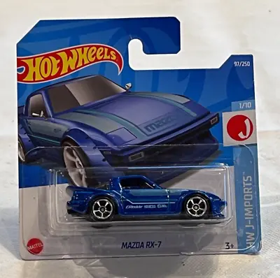 Buy Hot Wheels 1:64 Blue Mazda RX-7 HW J-Imports Diecast Model Car • 4.50£