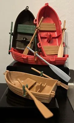 Buy Playmobil 4 Rowing Boats For Pirates Vikings Knights Etc 2 Medium & 2 Small • 8£