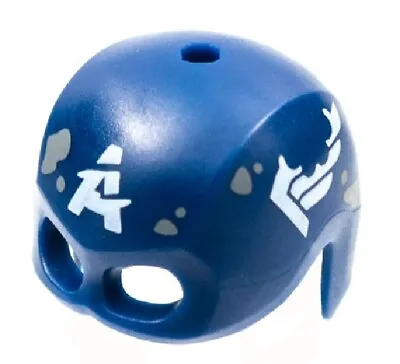 Buy Lego New Dark Blue Minifig Helmet Mask White Letter A Side Wings Zombie D88 • 2.79£