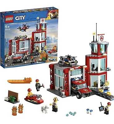 Buy Lego City 60215 Fire Station Retired Complete + Instructions Minifigures & Box • 59.99£