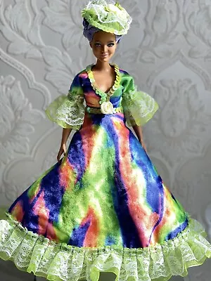 Buy Curved Barbie Dress Ball Dress Outfit, Handmade Without Doll • 19.56£