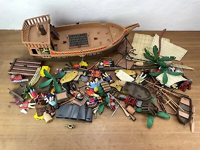 Buy Job Lot Vintage Playmobil Pirates Ship 3750 Figures • 19.95£