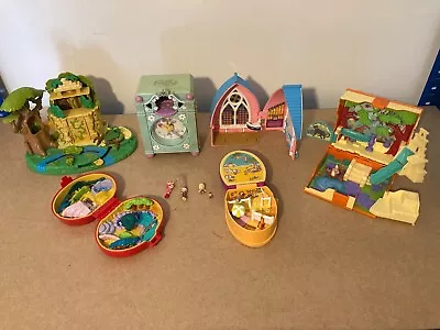 Buy 6x Vintage Polly Pocket Playsets Clock Lion King Jungle Book Bluebird Toys 1990s • 49.99£