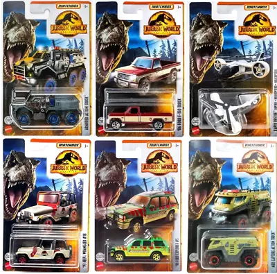 Buy Matchbox Jurassic World Vehicles Full Set Of 6 Die Cast Vehicles Mattel • 16.99£