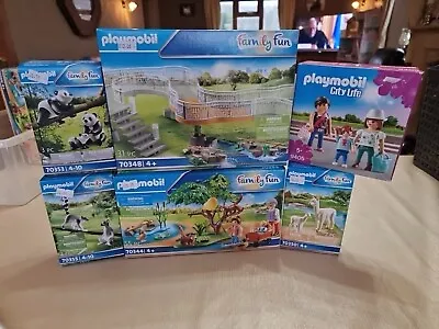 Buy Playmobil Family Fun Zoo Bundle Inc Viewing Platform, Panda, Leuma, Racoon Etc • 53£
