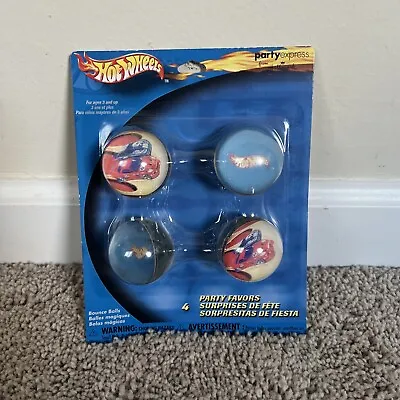 Buy Hot Wheels Party Favors 4 High Bounce Balls NOS Unopened 2003 Mattel Collectible • 9.47£