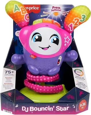 Buy Fisher-Price DJ Bouncing Star Musical Learning Toy Sounds, Music • 39.95£