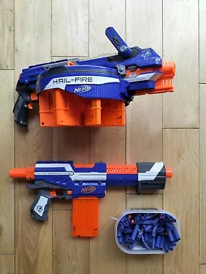 Buy Bundle Of 2 Nerf Toy Guns, Hail Fire, Alpha Trooper And Assorted Foam Darts • 15£