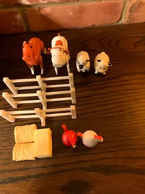 Buy Vintage Fisher Price Articulated Farm Animals + Accessories, See Description • 12£