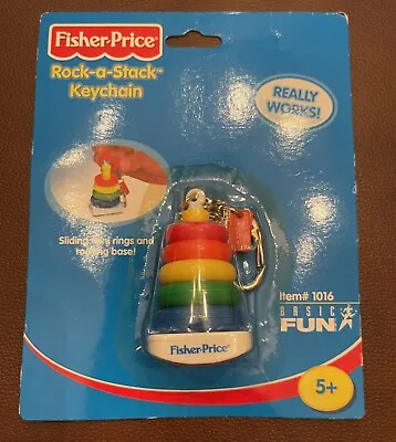 Buy Fisher Price Rock-a-Stack Keychain New Sealed 2001 Basic Fun Mini Travel Game • 33.25£
