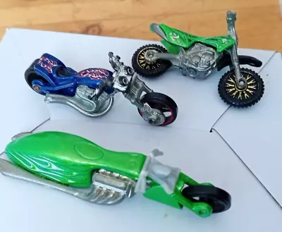 Buy 3 Hotwheels Diecast Motorcycles Various Models Good Condition • 1.25£