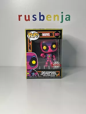 Buy Funko Pop! Marvel Blacklight Deadpool Special Edition #801 • 25.99£