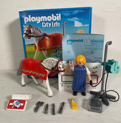 Buy Playmobil 5533 -- City Life -- Vets Horse With X-Ray Technician -- UK Seller -- • 8.89£