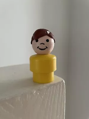 Buy Vintage Fisher-Price Little People Yellow Boy With Brown Hair • 0.99£