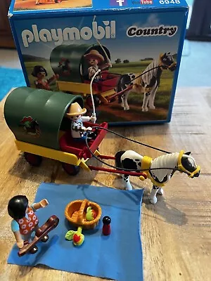 Buy Playmobil  6948 Playset Country Picnic With Pony/horse Wagon Complete In Box • 10£