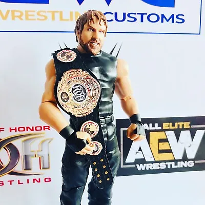 Buy WWE ROH World Championship Faux Leather Custom For Mattel/Jakks/Hasbro Figures • 12.99£