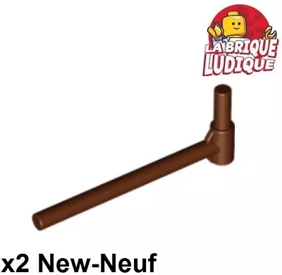 Buy LEGO 2x Bar Bar 5L Handle Friction Ram Elbowed Handle Brown/Red. Brown 87618 • 1.28£