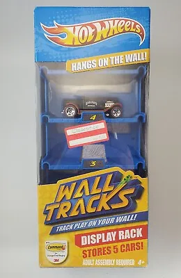 Buy Hot Wheels Wall Track Display Rack Includes 1 Car Stores 5 Cars 2010 Mattel • 15.37£