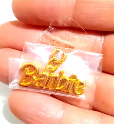 Buy 1993 Barbie Earring Magic Gold Pendant Written Barbie New Original - B865 • 10.33£