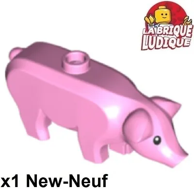 Buy LEGO 1x Animal Pig Pig Firm Black Eyes Pink/bright Pink 87621pb01 NEW • 3.43£