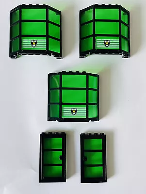 Buy Lego Window Bay 3x8x6 Police 30185 Black Trans Green Police Doors Windows X 5 • 10.99£