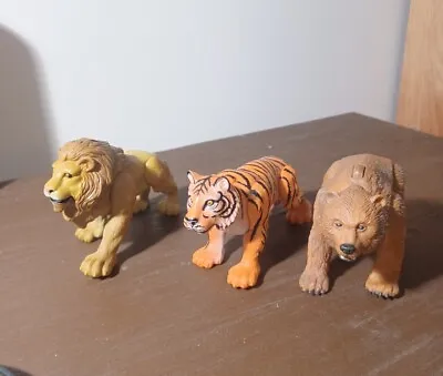 Buy Lion Tiger Bear 3 Fisher Price Smithsonian Animals With  2 Cards Mattel 2000   • 14.21£