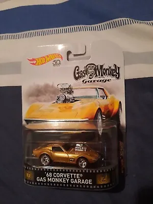 Buy Hot Wheels Gas Monkey Garage '68 Corvette Gold • 19.99£