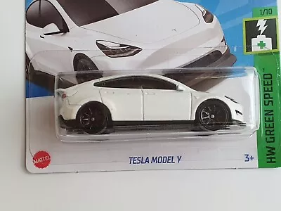 Buy Hot Wheels 1:64 Tesla Model Y White Short Card Diecast Model Car BOXED SHIPPING • 9.99£
