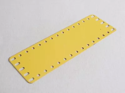 Buy Meccano 5 X 15 Hole Flexible Metal Plate Part 195 English Yellow Unstamped • 5£