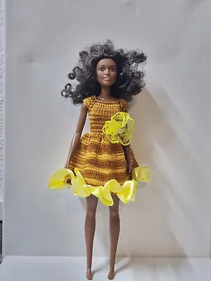 Buy Barbie Clothing Craft Yellow Knit Dress  • 10.29£