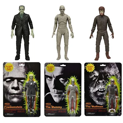 Buy Neca Universal Monsters Glow In The Dark Wolfman Frankenstein And The Mummy • 35.99£