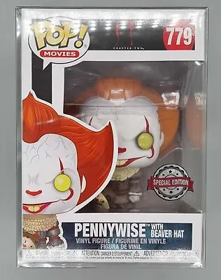 Buy Funko POP #779 Pennywise (with Beaver Hat) - IT - Horror - Inc Protector • 15.99£