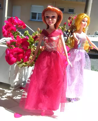 Buy Two Plastic Dolls - BARBIE NF Compatible Princess Dresses & Shoes • 6.77£