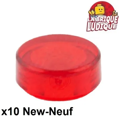 Buy Lego 10x Tile Round Plate Round Smooth 1x1 Red Clear/Trans Red 98138 New • 1.86£