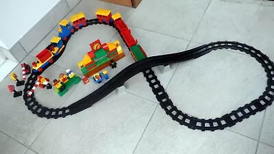 Buy  Huge Vintage Duplo Lego Railway, Black Track Inc. Bridge, Trains, Carriages  • 21£