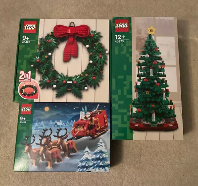 Buy LEGO 40499 Santa’s Sleigh & 40573 Christmas Tree & 40426 Wreath - NEXT DAY 2 • 119.99£