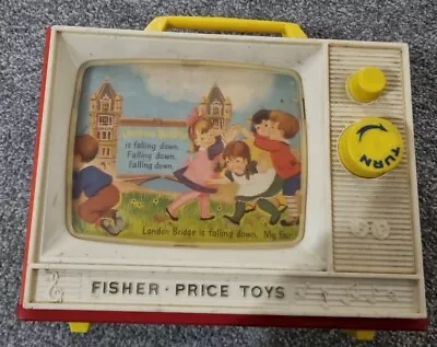 Buy Fisher Price Toy Vintage 1966 Two Tune Giant Screen Music Box TV Fully Working  • 13.99£