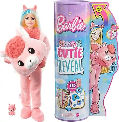 Buy Barbie Cutie Reveal Llama Plush Costume Doll With 10 Surprises Fantasy Series • 18.99£