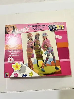 Buy Vtg 2000 Mattel Barbie 70 Piece Reusable Sticker Puzzle 15 X 11 1/2  NOS Sealed • 18.94£