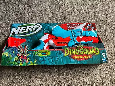 Buy Nerf DinoSquad Tricera-blast Blaster, Break-Open 3-Dart Loading, 12 Nerf Darts, • 16.95£