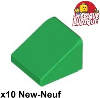 Buy LEGO 10x Slope Brick Slope Roof Roof 30° 1x1 X2/3 Green/Green 54200 NEW • 1.49£