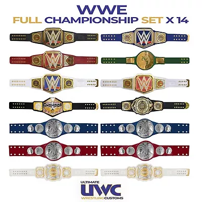 Buy WWE Belts Full Custom Set X 14 For Mattel / Elite Figures • 19.99£
