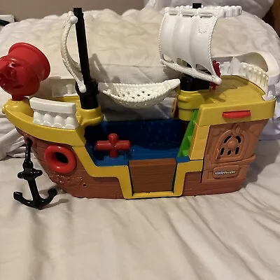 Buy Fisher Price Little People 2005 LIL' PIRATE SHIP Sea Treasure See Pictures • 20£