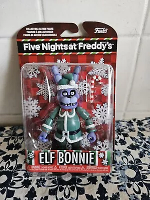Buy Five Nights At Freddys FNAF Holiday Elf Bonnie Figure Collect Funko Purple RARE • 19.99£