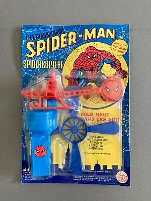 Buy 1979 Ahi Pin Pin Toys MOC MOSC France Vintage Spider-Man Spider Copter No Mego • 101.75£
